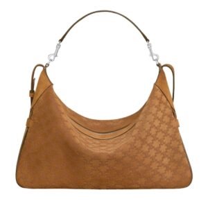 CELINE LARGE STRAP ROMY IN SUEDE CALFSKIN WITH TRIOMPHE ALL OVER
