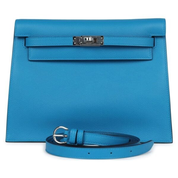 HERMÈS KELLY DANSE BLEU ZANZIBAR EVERCOLOR PALLADIUM HARDWARE