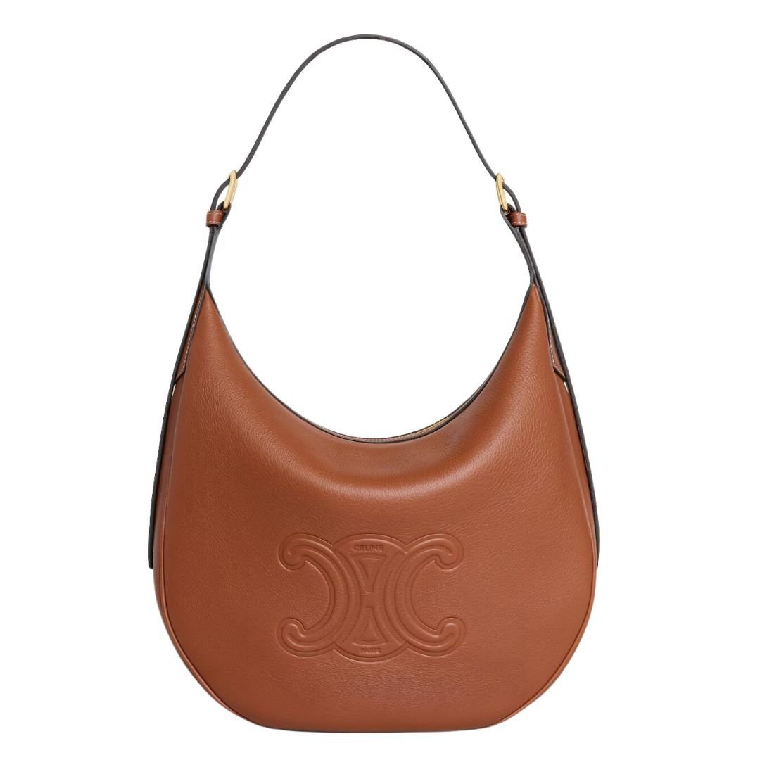 1-666-1.jpg CELINE MEDIUM HELOÏSE BAG CUIR TRIOMPHE IN SUPPLE GRAINED CALFSKIN TAN
