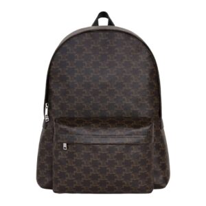 CELINE MEDIUM BACKPACK IN TRIOMPHE CANVAS AND CALFSKIN