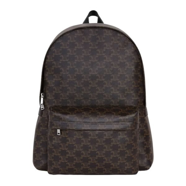 CELINE MEDIUM BACKPACK IN TRIOMPHE CANVAS AND CALFSKIN