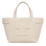 CELINE MINI CABAS ANAIS CUIR TRIOMPHE IN GRAINED CALFSKIN PALE BEIGE