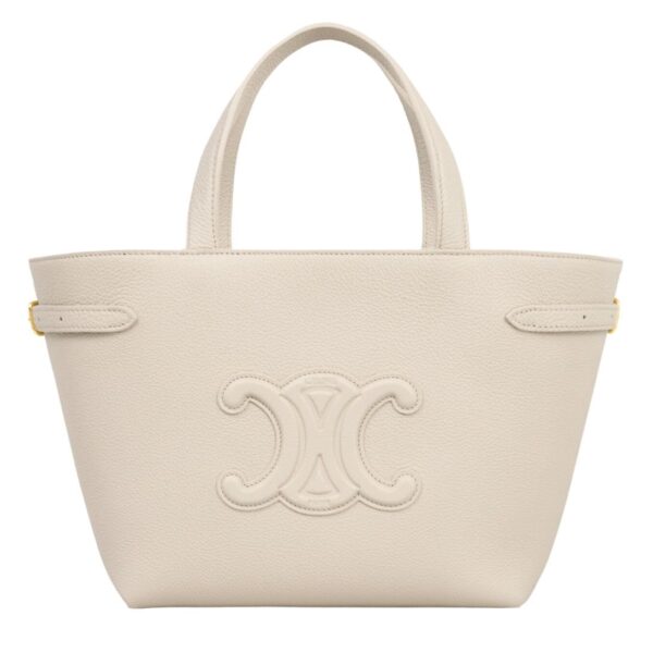 CELINE MINI CABAS ANAIS CUIR TRIOMPHE IN GRAINED CALFSKIN PALE BEIGE