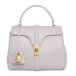 CELINE SMALL 16 BAG IN SATINATED CALFSKIN CLOUDY GREY