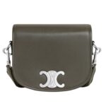 CELINE SMALL BESACE STRAP TRIOMPHE IN SUPPLE NATURAL CALFSKIN DARK ARMY