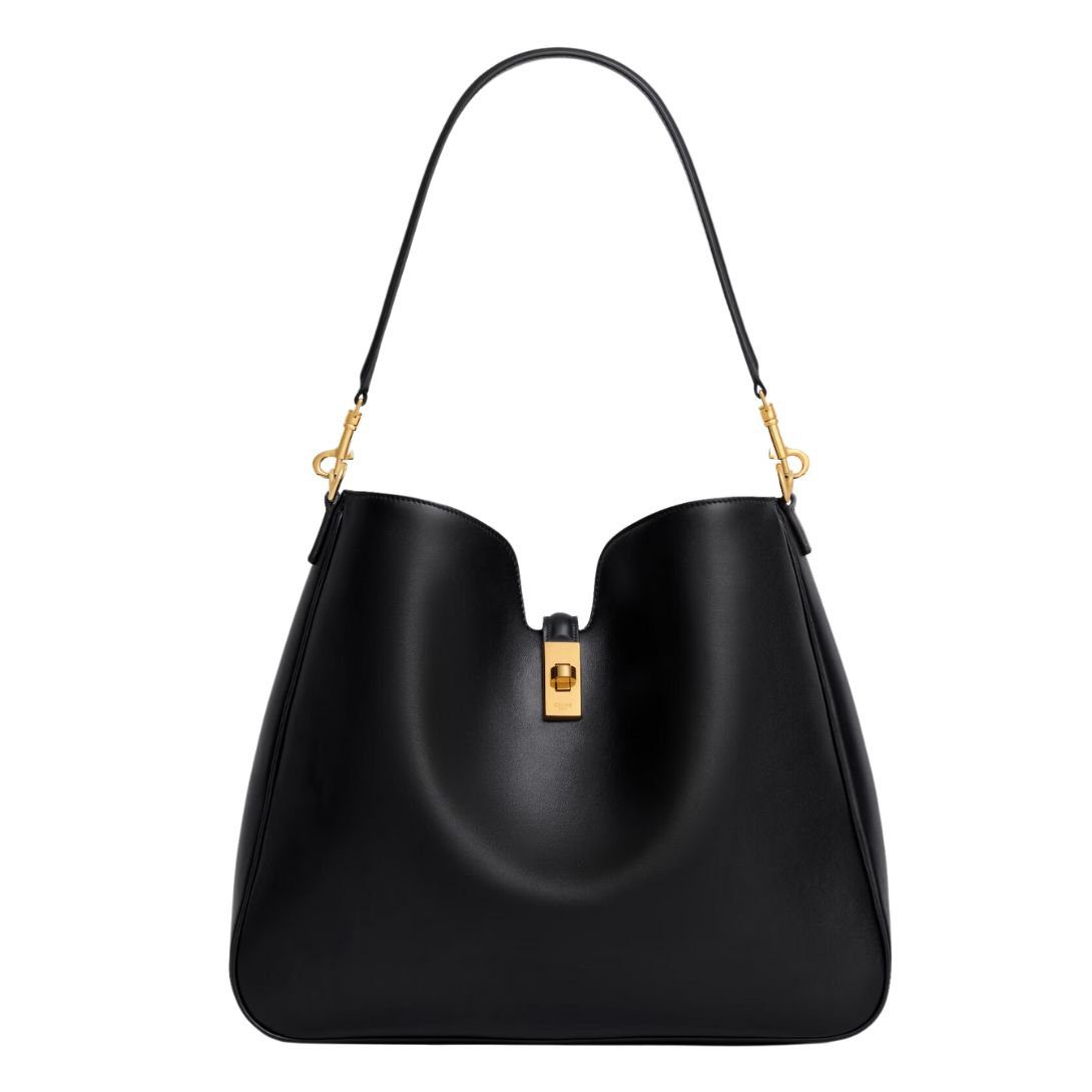 CELINE MEDIUM CAMILLE 16 SOFT BAG IN SMOOTH CALFSKIN BLACK