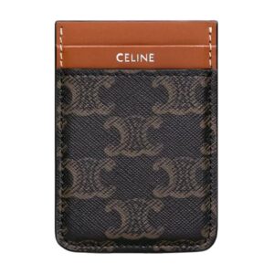 CELINE MAGNET CARD HOLDER IN TRIOMPHE CANVAS AND CALFSKIN