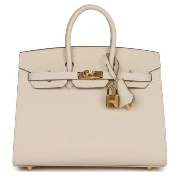 HERMÈS BIRKIN SELLIER 25 CRAIE EPSOM GOLD HARDWARE