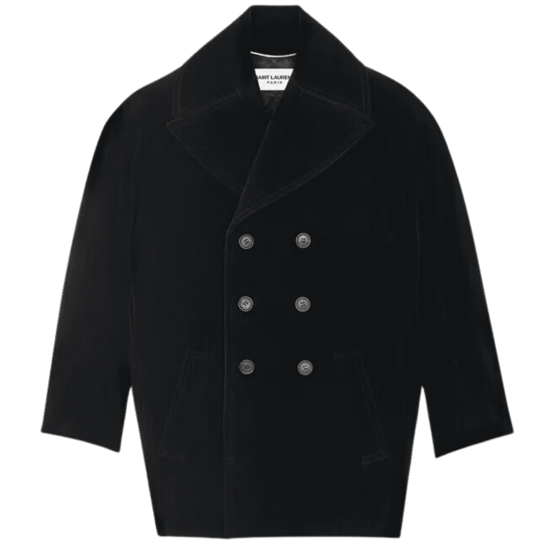 1-7.png SAINT LAURENT CASSANDRE PEACOAT IN COTTON VELVET
