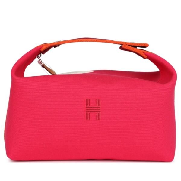 HERMÈS BRIDE-A-BRAC GM HIBISCUS CANVAS PALLADIUM HARDWARE