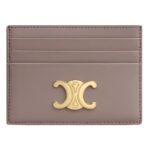 CELINE CARD HOLDER TRIOMPHE IN SHINY CALFSKIN PEBBLE