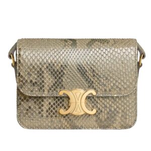 CELINE TEEN TRIOMPHE BAG IN PEARLY PYTHON