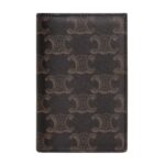 CELINE VERTICAL CARD HOLDER IN TRIOMPHE CANVAS BLACK