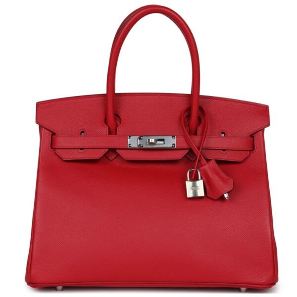 PRE-OWNED HERMÈS BIRKIN 30 ROUGE CASAQUE EPSOM PALLADIUM HARDWARE