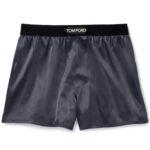 TOM FORD SILK BOXERS DARK GREY