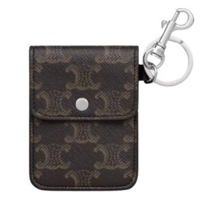 CELINE KEYRING FLAT CARD HOLDER IN TRIOMPHE CANVAS