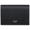 CELINE FOLDED COMPACT WALLET IN GRAINED CALFSKIN