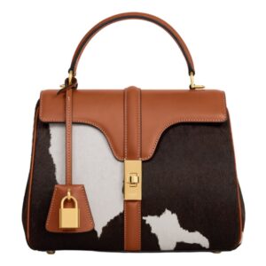 CELINE SMALL 16 BAG IN PONY CALFSKIN WITH COW PRINT