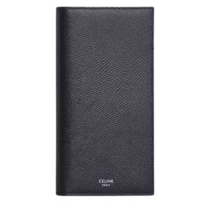 CELINE VERTICAL WALLET WITH COIN COMPARTMENT IN GRAINED CALFSKIN