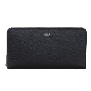 CELINE LARGE ZIPPED WALLET IN GRAINED CALFSKIN