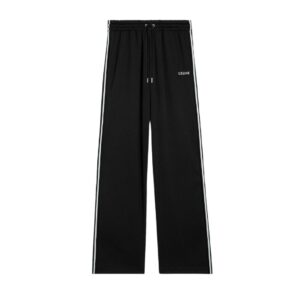 CELINE TRACKSUIT PANTS IN DOUBLE FACE JERSEY BLACK-WHITE