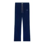 CELINE TRACKSUIT PANTS IN VELVET JERSEY NAVY-ECRU