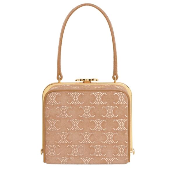 CELINE LANA MINAUDIERE IN SUEDE CALFSKIN WITH TRIOMPHE STRASS