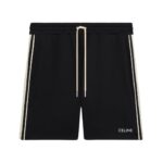 CELINE TRACKSUIT SHORTS IN DOUBLE FACE JERSEY