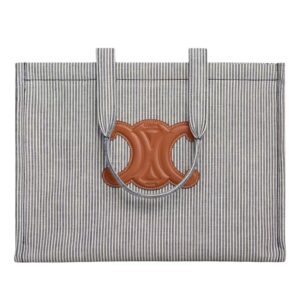 CELINE LARGE CABAS THAIS IN STRIPED TEXTILE