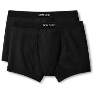 TOM FORD COTTON MODAL BOXER BRIEFS TWO PACK BLACK