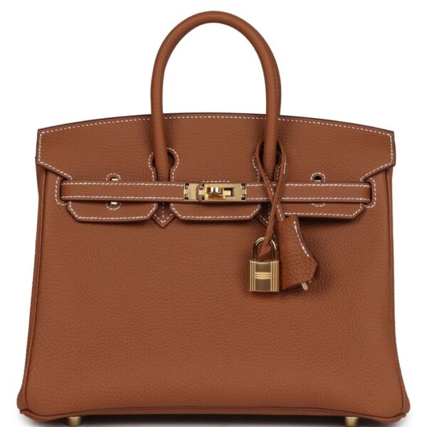 HERMÈS BIRKIN 25 GOLD TOGO GOLD HARDWARE