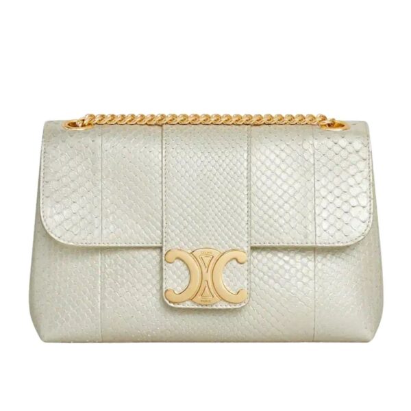 CELINE MEDIUM VICTOIRE BAG IN PEARLY PYTHON