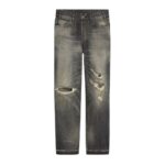CELINE WESLEY JEANS IN BLACK PARADISO WASH DENIM