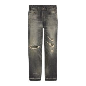 CELINE WESLEY JEANS IN BLACK PARADISO WASH DENIM