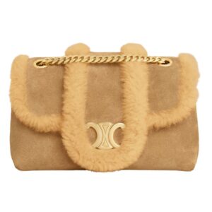 CELINE TEEN VICTOIRE BAG IN SUEDE CALFSKIN AND SHEARLING