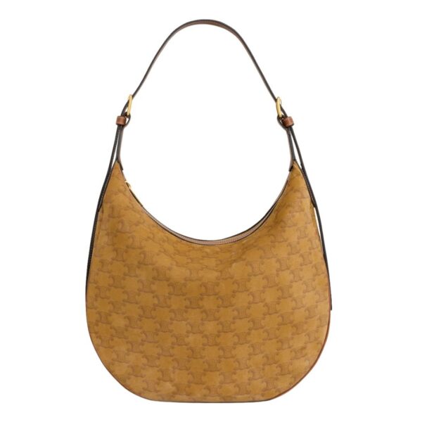 CELINE MEDIUM HELOÏSE BAG CUIR TRIOMPHE IN SUEDE CALFSKIN WITH TRIOMPHE ALL OVER