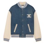 CELINE LOOSE TRIOMPHE TEDDY IN TRAIL WASH DENIM