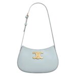 CELINE MEDIUM TILLY BAG IN SHINY CALFSKIN ICE BLUE