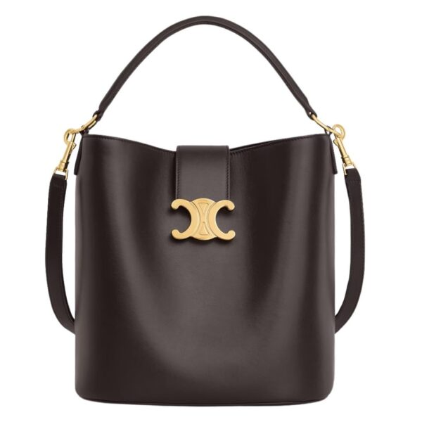 CELINE MEDIUM BUCKET LOUISE IN SMOOTH CALFSKIN BLACK - Image 2