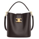 CELINE MEDIUM BUCKET LOUISE IN SMOOTH CALFSKIN EBONY