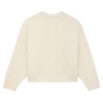 CELINE OVERSIZED CREW NECK SWEATER IN CASHMERE ARAN