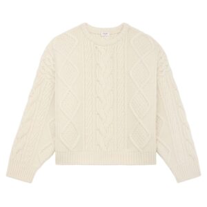 CELINE OVERSIZED CREW NECK SWEATER IN CASHMERE ARAN