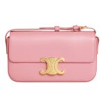 CELINE SHOULDER BAG CLAUDE IN SHINY CALFSKIN ROSE