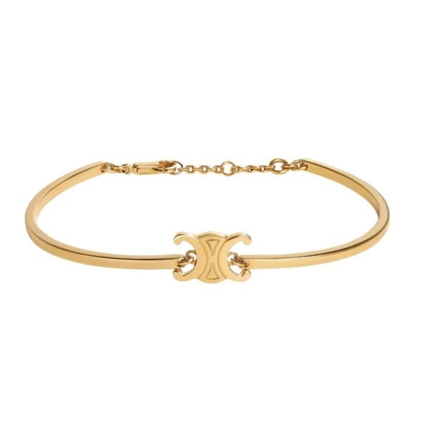 CELINE TRIOMPHE ARTICULATED BRACELET IN BRASS WITH RHODIUM FINISH - Image 2