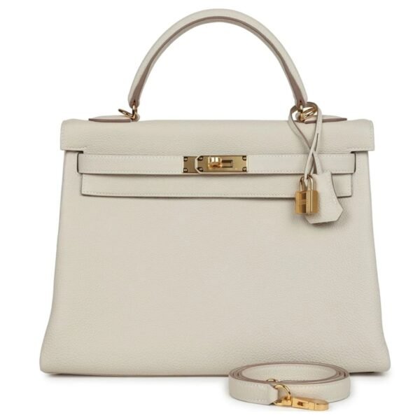 HERMÈS KELLY RETOURNE 32 CRAIE TOGO GOLD HARDWARE - Image 2