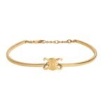 CELINE TRIOMPHE ARTICULATED BRACELET IN BRASS WITH GOLD FINISH