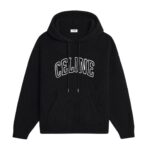 CELINE HOODED SWEATER IN RIBBED WOOL