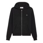 CELINE TRIOMPHE HOODED SWEATER IN WOOL AND CASHMERE BLACK-OFF WHITE