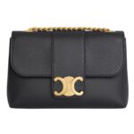 CELINE MINI VICTOIRE IN SUPPLE GRAINED CALFSKIN BLACK
