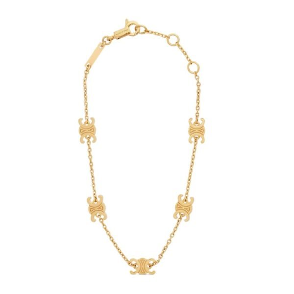 CELINE MINI TRIOMPHE BRACELET IN BRASS WITH GOLD FINISH
